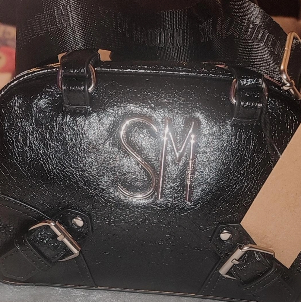 Steve Madden Black Bag with Silver Accents